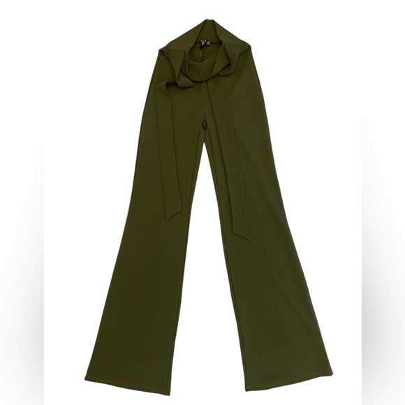 Windsor High-Waist Green Wide-Leg Pants - Picture 10 of 14